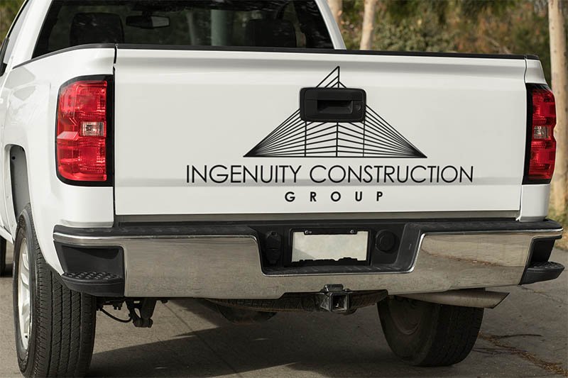 Ingenuity Construction Group Truck Logo